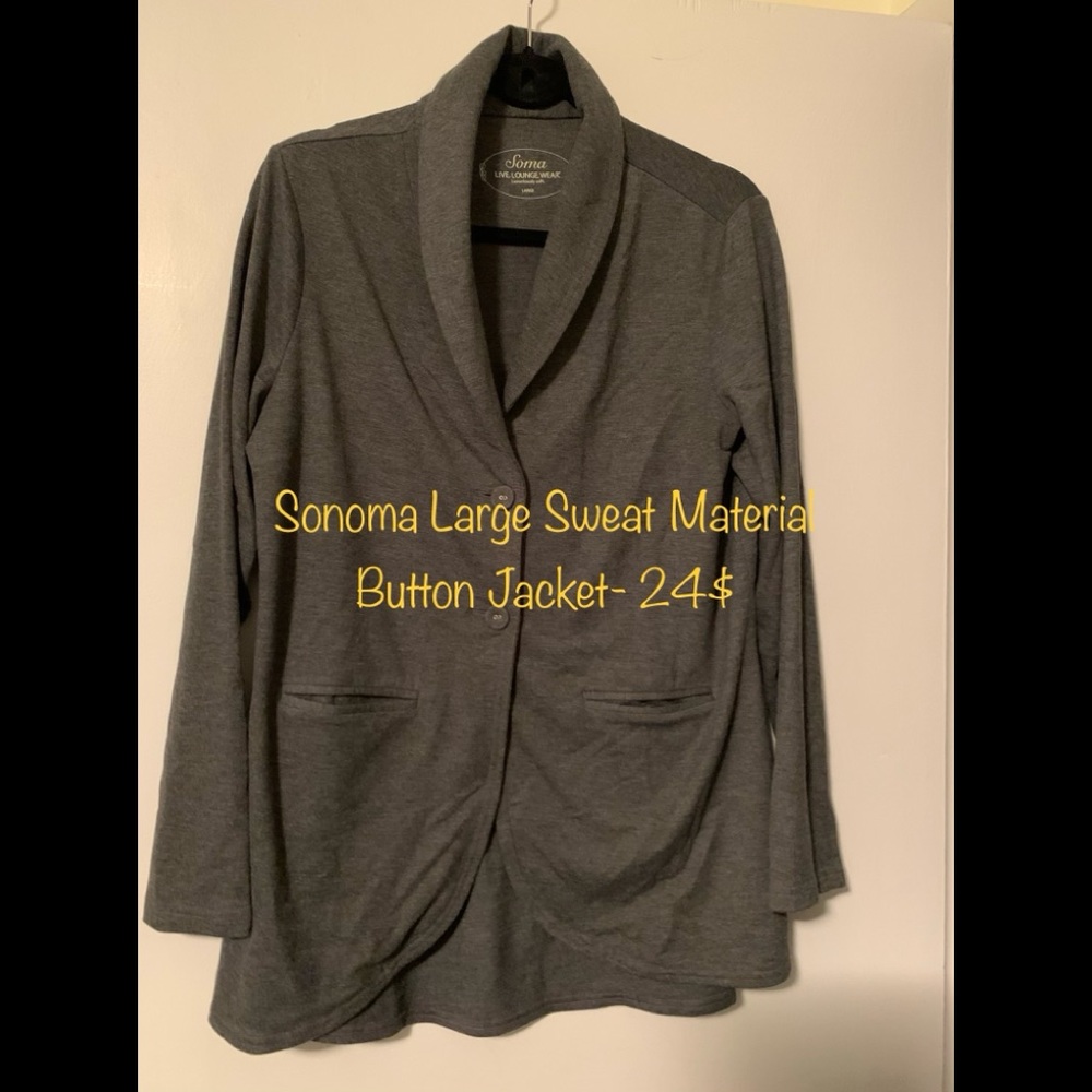 Sonoma Large Sweat Material Button Jacket